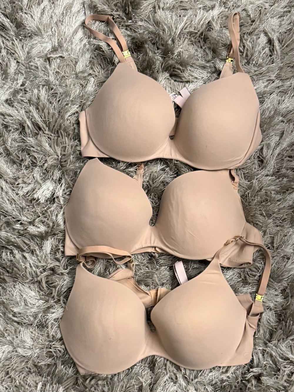 Victorias Secret Everyday Nude T-Shirt Bras lot - Smooth Support